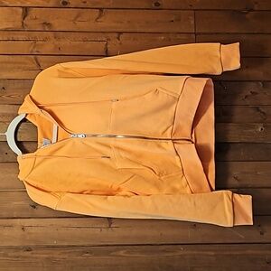 Zip hoodie peach color